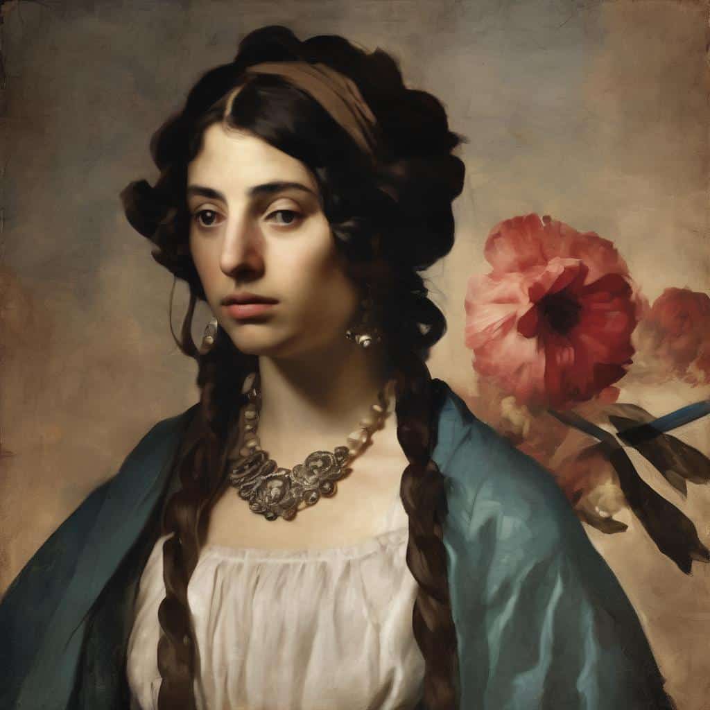 Καλλιτεχνική και πολιτιστική απεικόνιση από το παρελθόν και το παρόν, με έμφαση στην τέχνη και το πολιτισμό ως μέρος της ιστορίας.